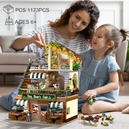 City Coffee House Building Set with Light 1173 PCS