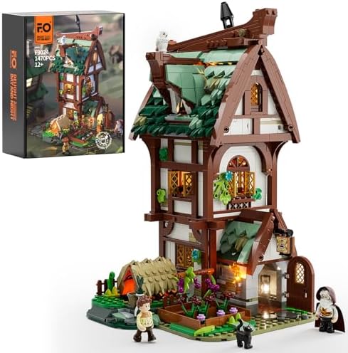 Funwhole Medieval Apothecary Shop Building Set - 1470 Pieces