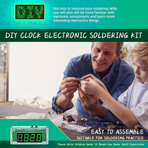 DIY Digital Clock Kit with 4-Digit Display and Acrylic Shell