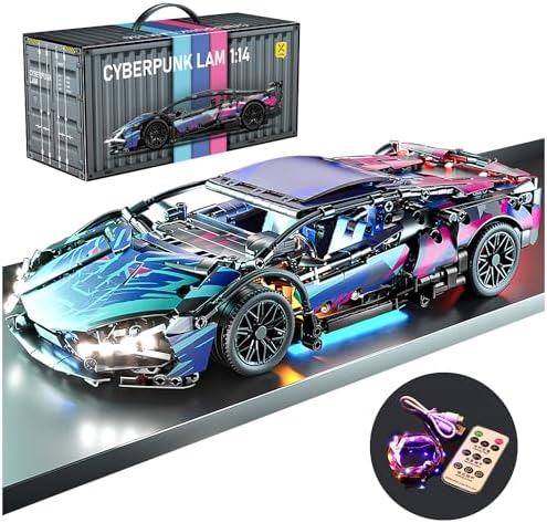 PinkBee 114 Scale Race Car Building Set for Adults