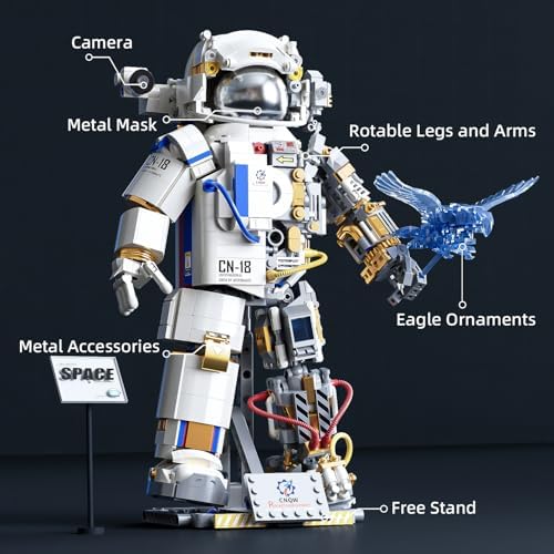 PinkBee 1449 Piece Astronaut Building Blocks Set
