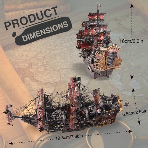 Piececool 3D Metal Puzzle Pirate Ship Kit