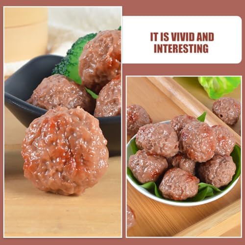 Abaodam Artificial Beef Meatballs 6pcs Play Food Decoration