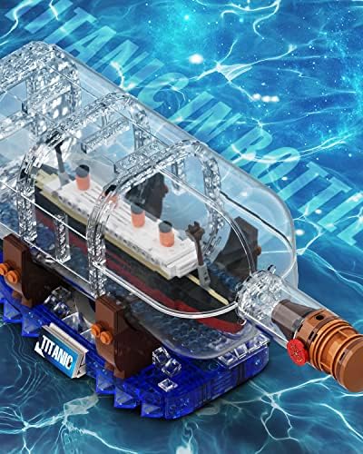 dOvOb Titanic Ship in a Bottle Building Blocks Set 878 PCS