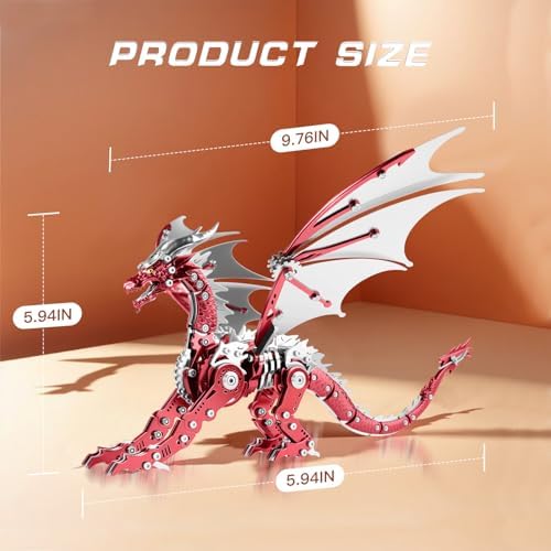 3D Metal Dragon Puzzle Building Set for Adults