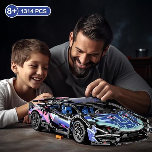 PinkBee Sport Car Building Block Sets for Adults