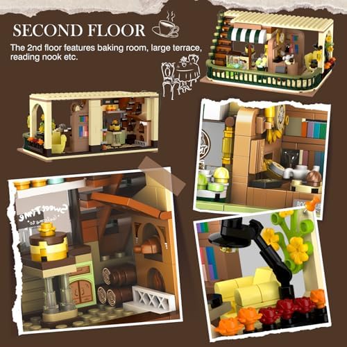 City Coffee House Building Set with Light 1173 PCS