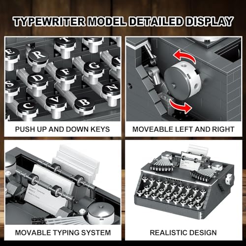 XIU Ideas Retro Typewriter Building Blocks Set