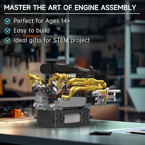 Mould King V12 Engine Kit Build Your Own Car Motor