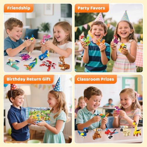 24 Pack Mini Animal Building Blocks Toy Set