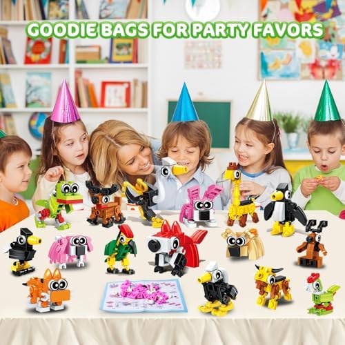 HOGOKIDS 60 Piece Animal Building Blocks Party Favors for Kids