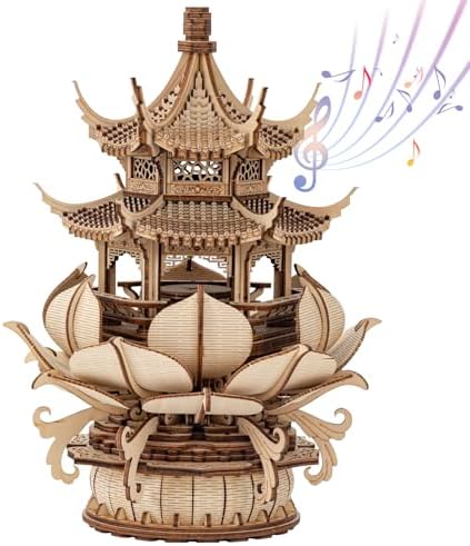 RUIFAM 3D Wooden Puzzle Lotus Pavilion