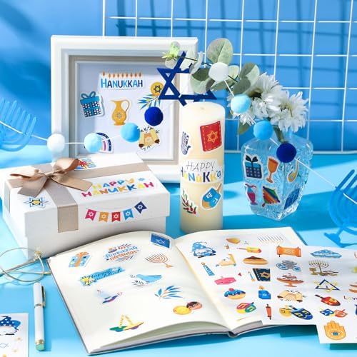JULMELON 240 PCS Hanukkah Sticker Set for Kids