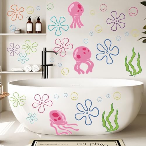 Undersea Birthday Bubble Sticker Set - 156pcs 6 Sheets 30x20cm Static Cling Removable