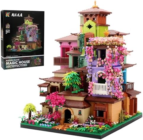 Kurimiaro Architecture Cherry Blossom Villa Building Blocks Set for Girls 14 7080PCS