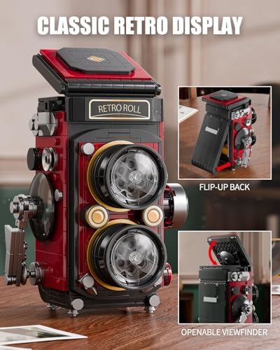 TYCOLE Retro Camera Building Blocks Set with Lights