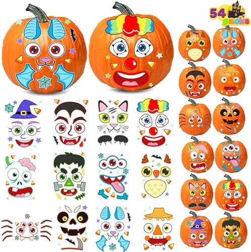 JOYIN 54 Piece Halloween Pumpkin Stickers Set