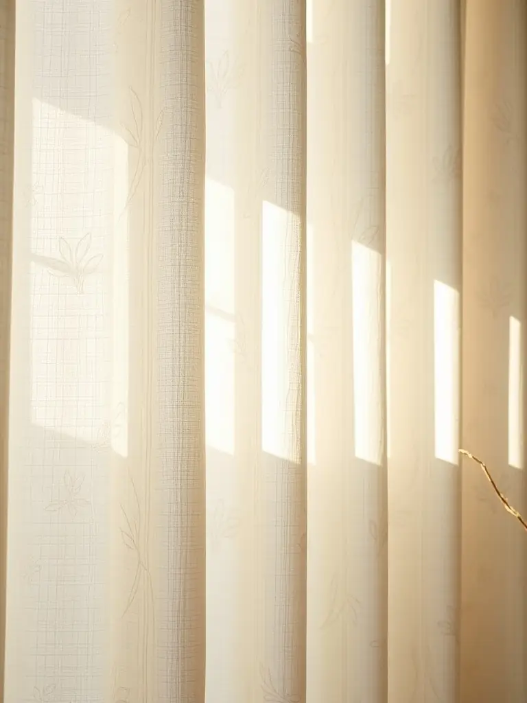 Close-up of organic cotton blackout curtains from PRAELIS LTD, showcasing the thick, opaque fabric and tailored look, emphasizing light-blocking capabilities and sustainable material.