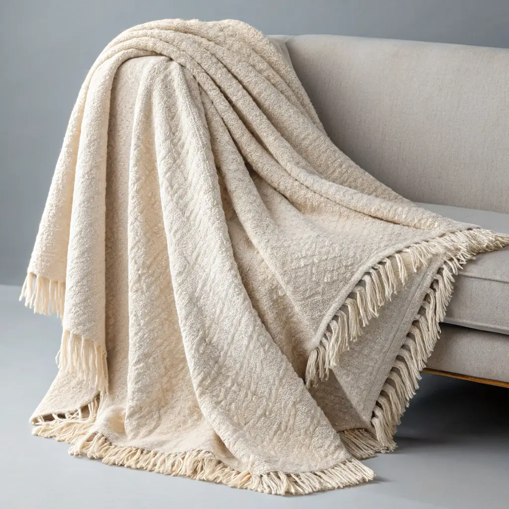 Organic Cotton Knit Throw