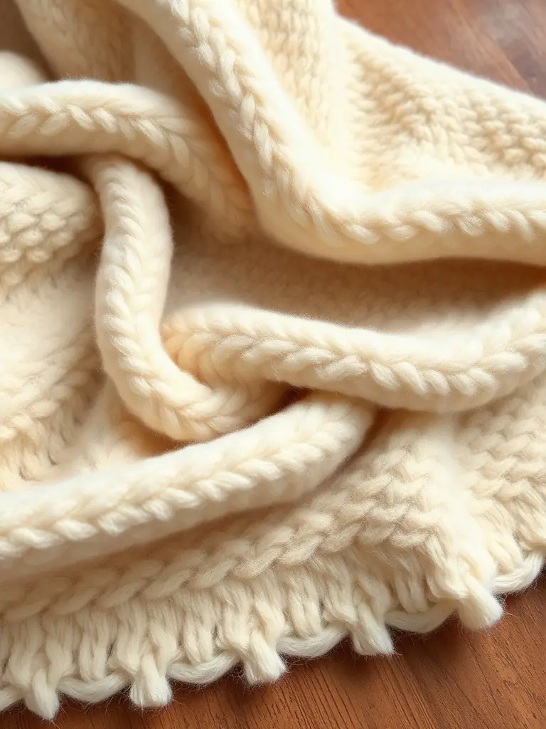 Detailed image of a PRAELIS LTD recycled wool blanket, showcasing the rich texture and earthy tones, emphasizing warmth and sustainability.